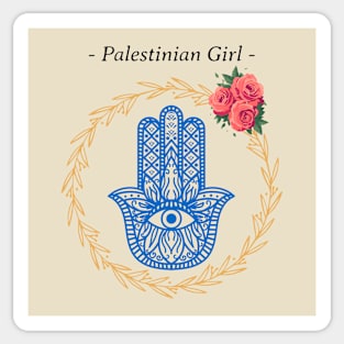 Palestinian Girl Hamsa palestine Sticker